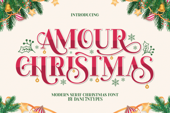 Amour Christmas: A Festive Serif Font for Elegant Branding