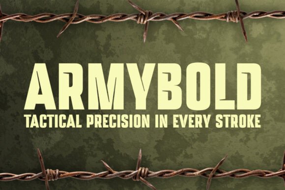 Armybold: A Robust Military Stencil Font for Branding