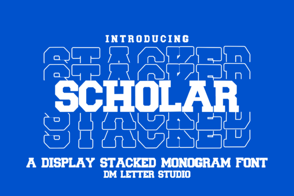 Enhance Your Brand with Scholar Stacked Monogram Font