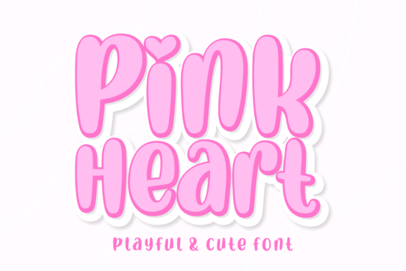 Introducing Pink Heart: A Whimsical Font for Editorial Charm