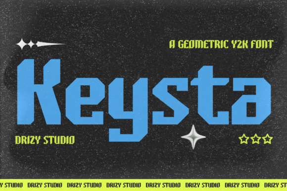 Keysta: A Bold Y2K Font for Craft and Product Design