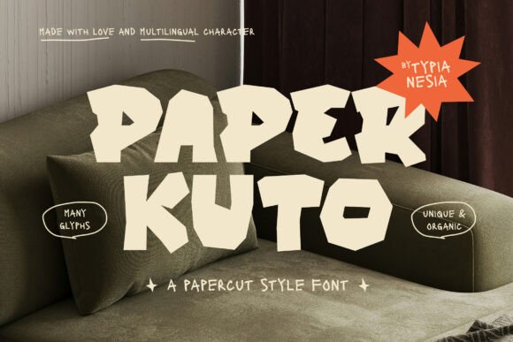 Paper Kuto: A Charming Papercut Style Font for Web Design
