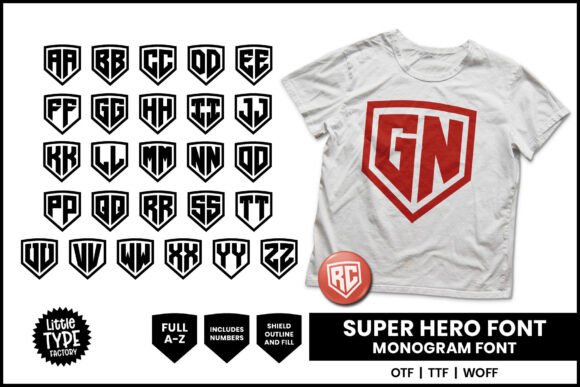 Super Hero Shield Monogram: A Bold Typeface for Web Design
